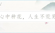 心中种花，人生不荒芜。